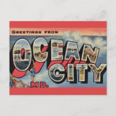 Groet uit Ocean City MD Briefkaart (Voorkant)
