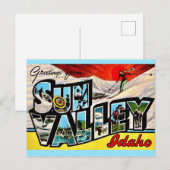 Groet uit Sun Valley Idaho Briefkaart (Voorkant / Achterkant)