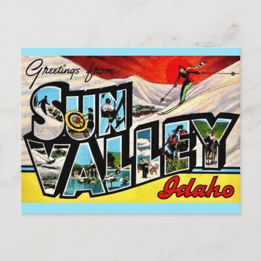 Groet uit Sun Valley Idaho Briefkaart (Voorkant)