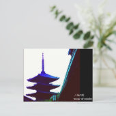 Groet uit toren van yasaka briefkaart (Staand voorkant)
