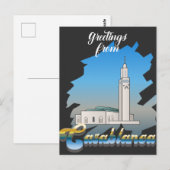 Groet van Casablanca Sign Briefkaart (Voorkant / Achterkant)