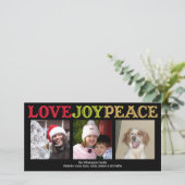 Groet van de houtsnede de zwarte Kerstmis van de Feestdagenkaart (Staand voorkant)