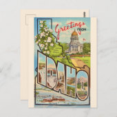 Groet van de staat Idaho Briefkaart (Voorkant / Achterkant)