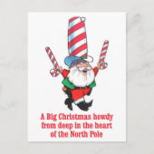 Groet van de Vakantie van Howdy van Kerstmis van Feestdagenkaart (Voorkant)