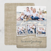 Groet van het gelukkige Vrolijke de Rustieke Feestdagenkaart (Voorkant / Achterkant)