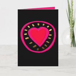 Groet van het Hart van de Valentijnsdag de Zwarte Feestdagen Kaart