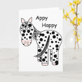 Groet van het Paard van Appaloosa van de Luipaard Kaart (Gele Bloem)