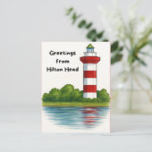 Groet van Hilton Head Island 2025 Briefkaart (Staand voorkant)