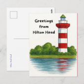 Groet van Hilton Head Island 2025 Briefkaart (Voorkant / Achterkant)