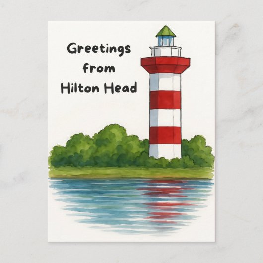 Groet van Hilton Head Island 2025 Briefkaart (Voorkant)