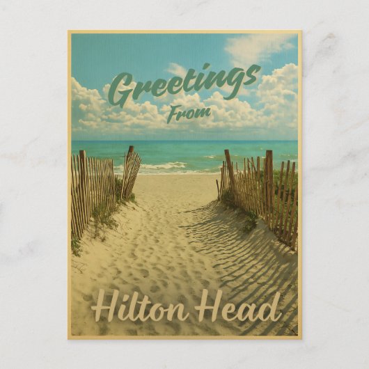 Groet van Hilton Head Island 2025 Briefkaart (Voorkant)