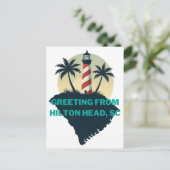 Groet van Hilton Head Island 2025 Briefkaart (Staand voorkant)