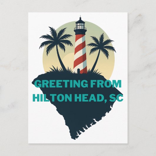 Groet van Hilton Head Island 2025 Briefkaart (Voorkant)