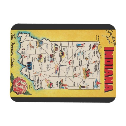 Groet van Indiana  magneet (Horizontaal)