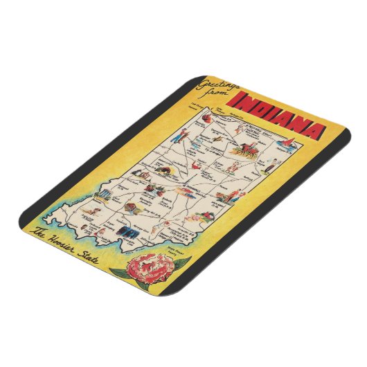 Groet van Indiana  magneet (Linkerzijde)