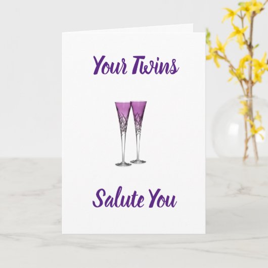 GROET VAN JE TWEELING OP **MOEDERDAG** KAART (Gele Bloem)