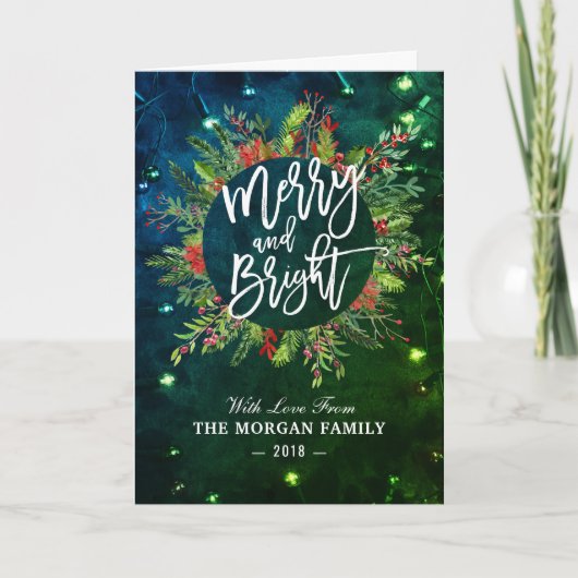 Groet van Kerstmis van de Wensen van de vakantie Feestdagen Kaart (Voorkant)