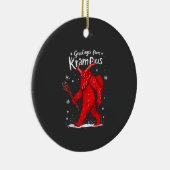 Groet van Krampus Kerstmis  Keramisch Ornament (Rechts)