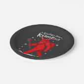 Groet van Krampus Kerstmis Papieren Bordje (Gekanteld)