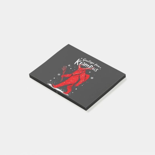 Groet van Krampus Kerstmis Post-it® Notes (Schuin)