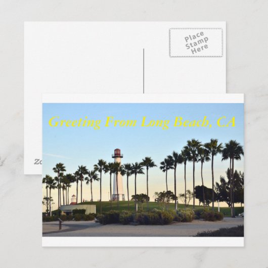 Groet van Lang Strand CA Briefkaart (Voorkant / Achterkant)