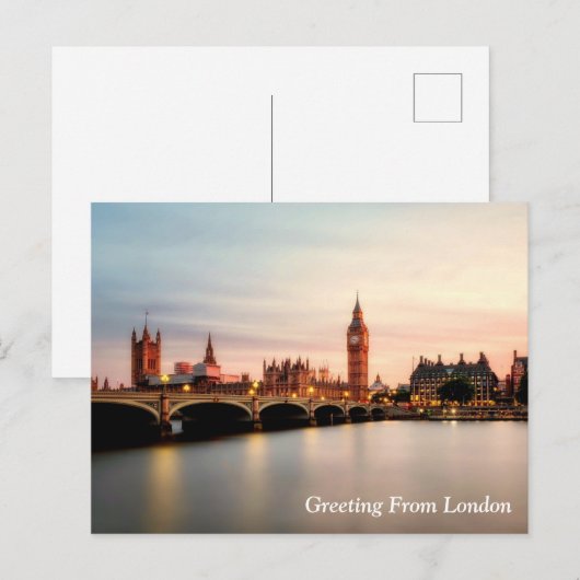 groet van londen briefkaart (Voorkant / Achterkant)