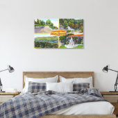 Groet van met Schilderachtig Uitzichten Canvas Afdruk (Insitu (Slaapkamer))