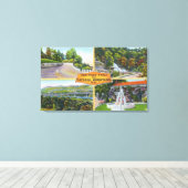 Groet van met Schilderachtig Uitzichten Canvas Afdruk (Insitu (Houten vloer))