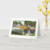 Groet van met Schilderachtig Uitzichten Kaart (Gele Bloem)