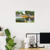 Groet van met Schilderachtig Uitzichten Poster (Thuiskantoor)