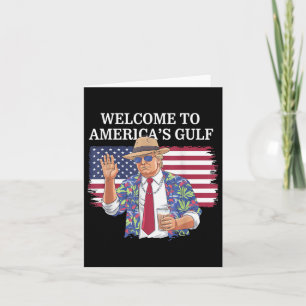 Groet vanuit de Golfkust van Amerika Patriotisch Kaart