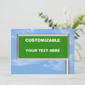 Groet voor signalisatie voor snelwegen - Sjabloon  Kaart (Staand voorkant)