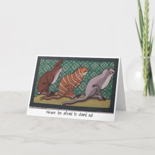   Groet: Wees nooit bang om op te staan Kaart (Voorkant)