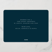 Groeten 3 Foto van het seizoen Folie Feestdagenkaart (Achterkant)