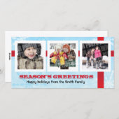 Groeten 3 van het seizoen foto feestdagenkaart (Voorkant / Achterkant)