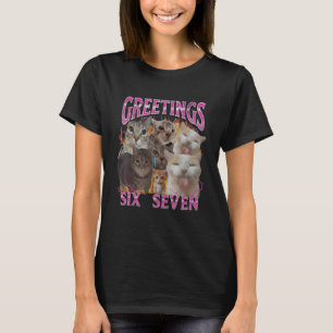 Groeten 67 Grappige Kat Meme Grappige Zes Zeven Me T-shirt