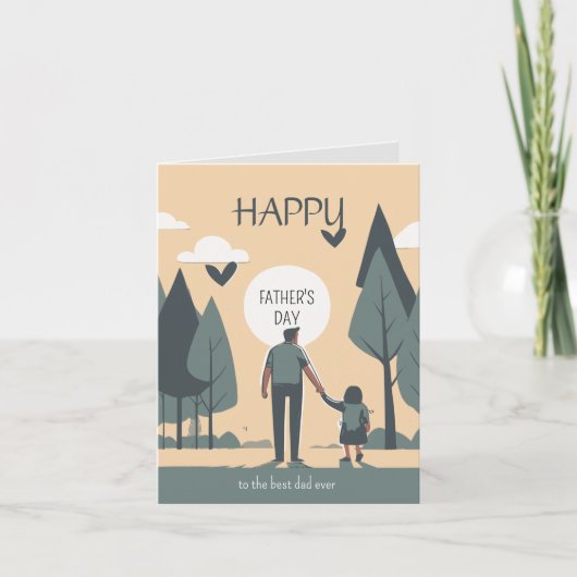 Groeten aan de beste papa ooit, lief en grappig kaart (Voorkant)