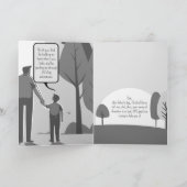 Groeten aan de beste papa ooit, mooi en grappig bedankkaart (Binnen)