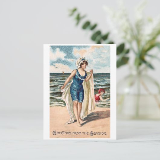 Groeten aan de kant van het Zee -  briefkaart #2 (Staand voorkant)