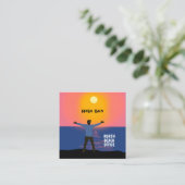 Groeten aan de zon Custom Vierkante Visitekaartje (Staand voorkant)