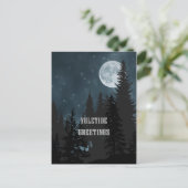 Groeten aan Yuletide - Yule Moon Briefkaart (Staand voorkant)