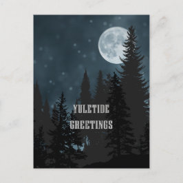 Groeten aan Yuletide - Yule Moon Briefkaart