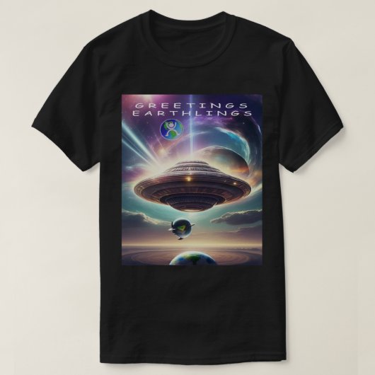 Groeten Aardbewoners T-Shirt (Design voorkant)