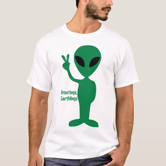 Groeten, aardbewoners! t-shirt (Voorkant)