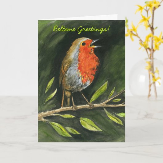 "Groeten Beltane " Kaart (Gele Bloem)