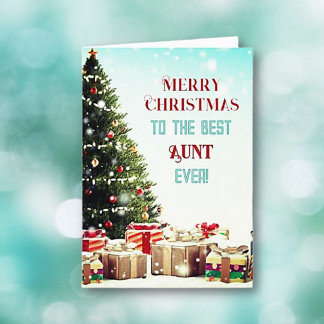 Groeten! Beste tante kerstkaart Kaart