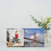 Groeten bij de Golden Gate Bridge Feestdagenkaart (Staand voorkant)