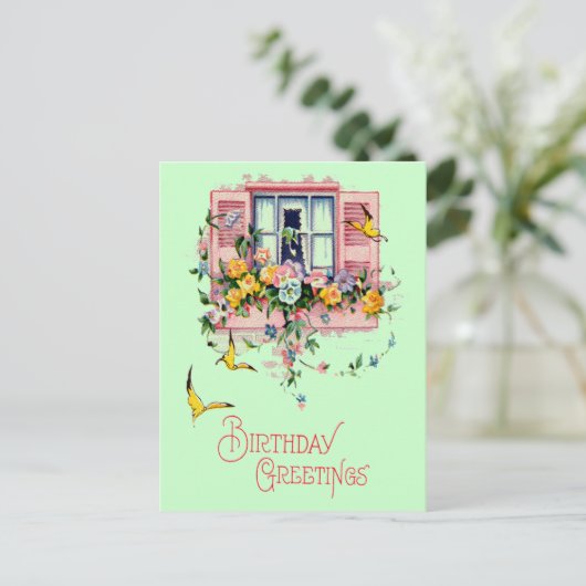  groeten, Briefkaart van Birthday (Staand voorkant)