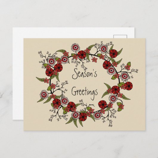 Groeten Briefkaart van het seizoen (Voorkant / Achterkant)