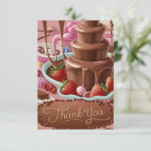Groeten  Chocolade bedankkaart (Staand voorkant)